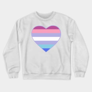 Pride Flag Heart Bigender Crewneck Sweatshirt